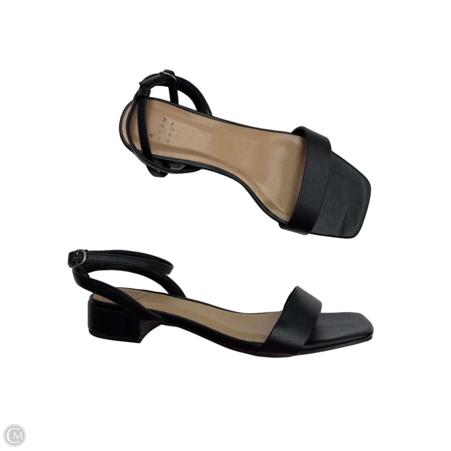 Sandals Heels Block By A New Day In Black, Size: 8