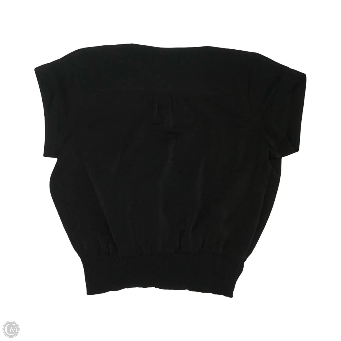 Blouse Short Sleeve By Nine West In Black, Size: S