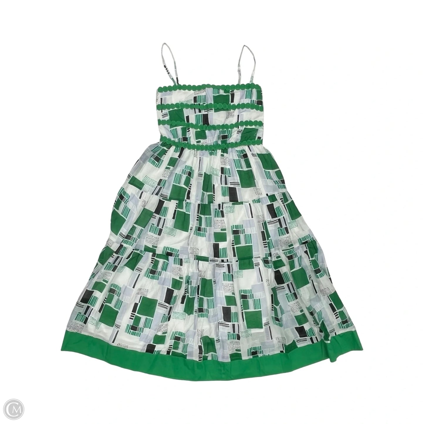 Dress Party Midi By Thml In Green & White, Size: S
