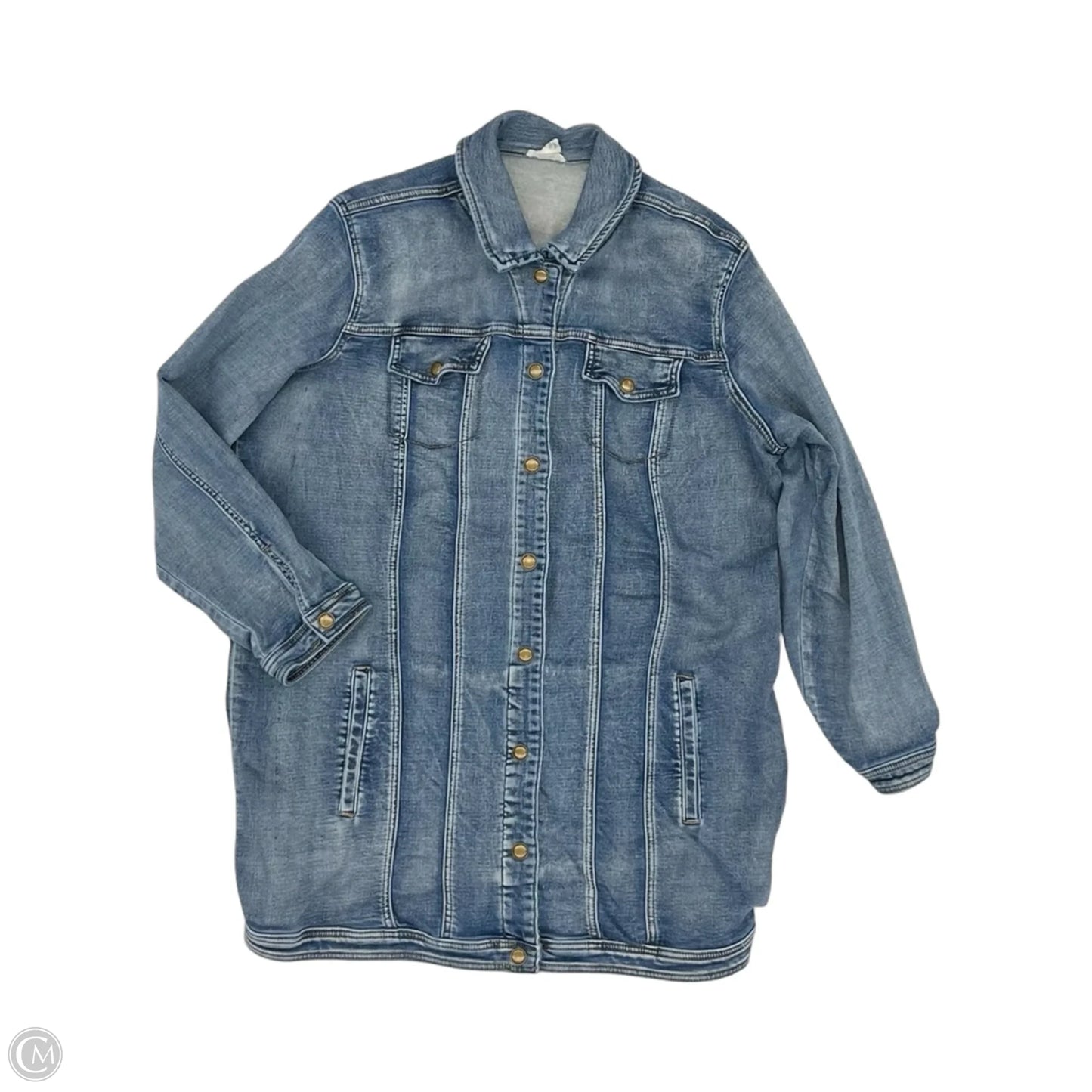 Jacket Denim By Tribal In Blue Denim, Size: 2x