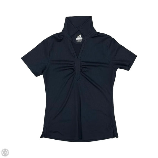 Athletic Top Short Sleeve By Cutter And Buck In Grey, Size: S
