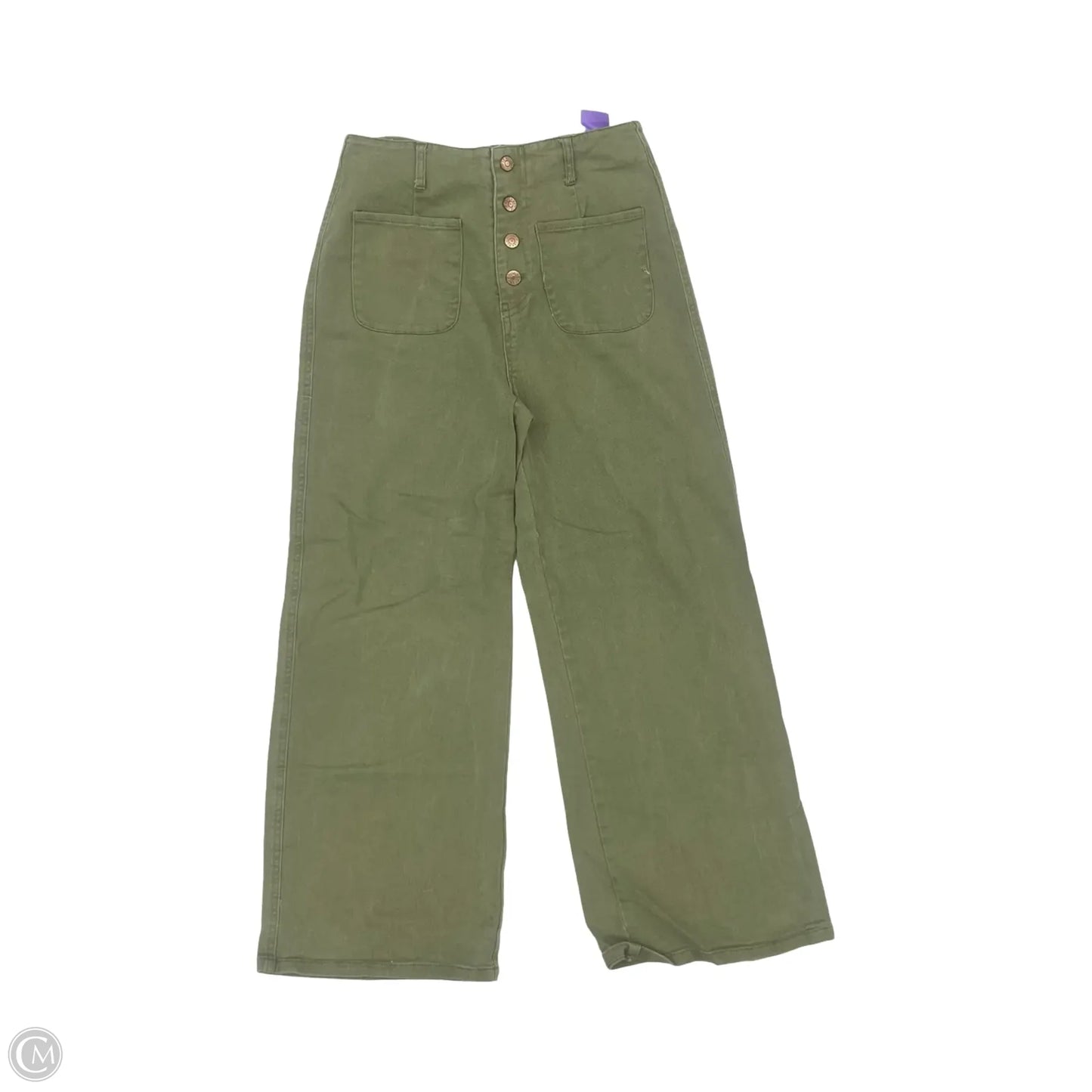 Pants Wide Leg By Entro In Green, Size: M