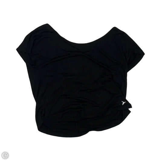 Athletic Top Short Sleeve By Old Navy In Black, Size: S