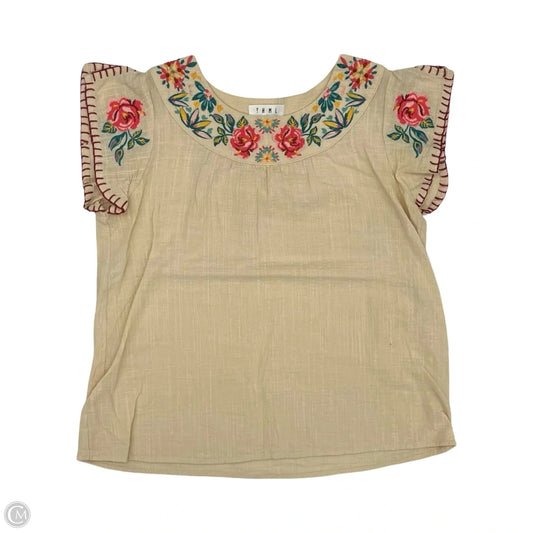 Blouse Short Sleeve By Thml In Floral Print, Size: Xs