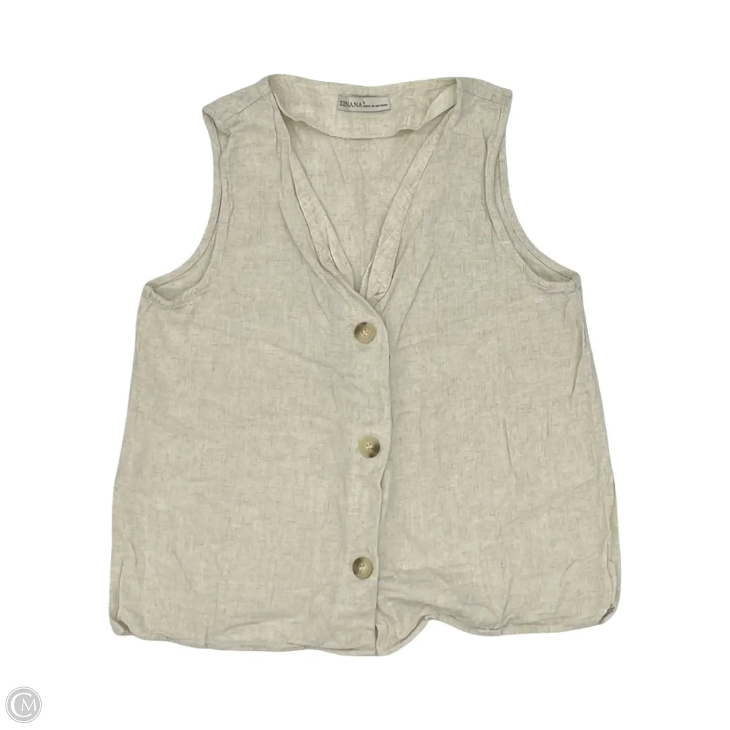 Vest Other By Zenana In Tan, Size: S