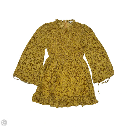 Dress Party Short By Clothes Mentor In Brown & Yellow, Size: L