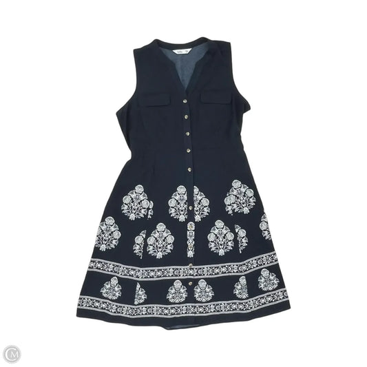 Dress Party Midi By Croft And Barrow In Blue & White, Size: Xxl