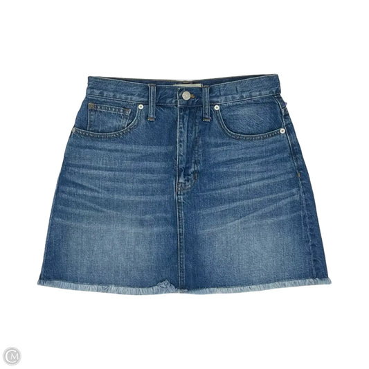 Skirt Mini & Short By Madewell In Blue Denim, Size: 4