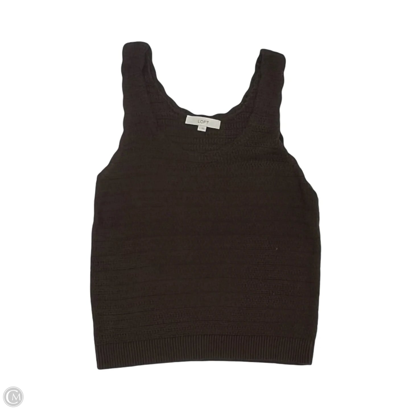 Blouse Sleeveless By Loft In Brown, Size: M