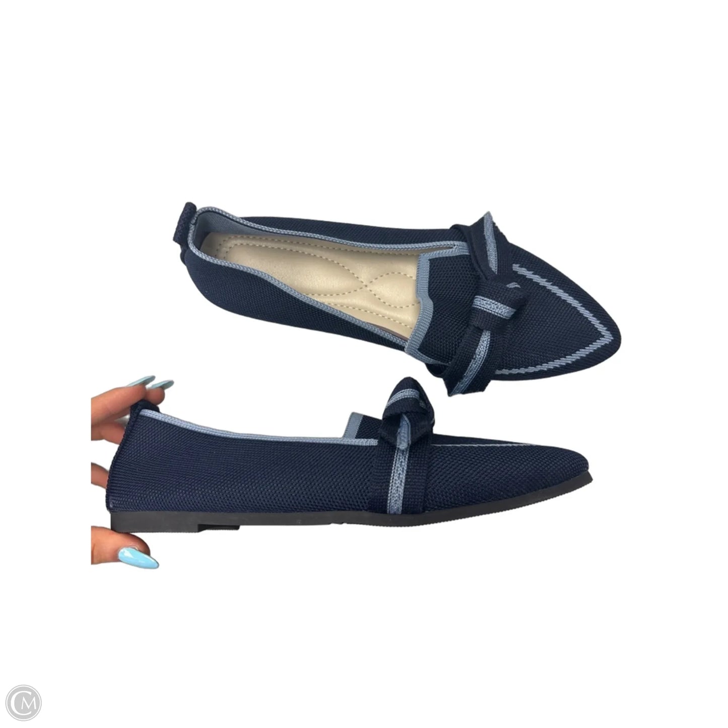 Shoes Flats By Clothes Mentor In Navy, Size: 8.5
