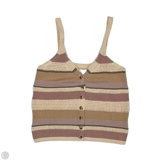 Top Sleeveless By Heartloom In Striped Pattern, Size: S