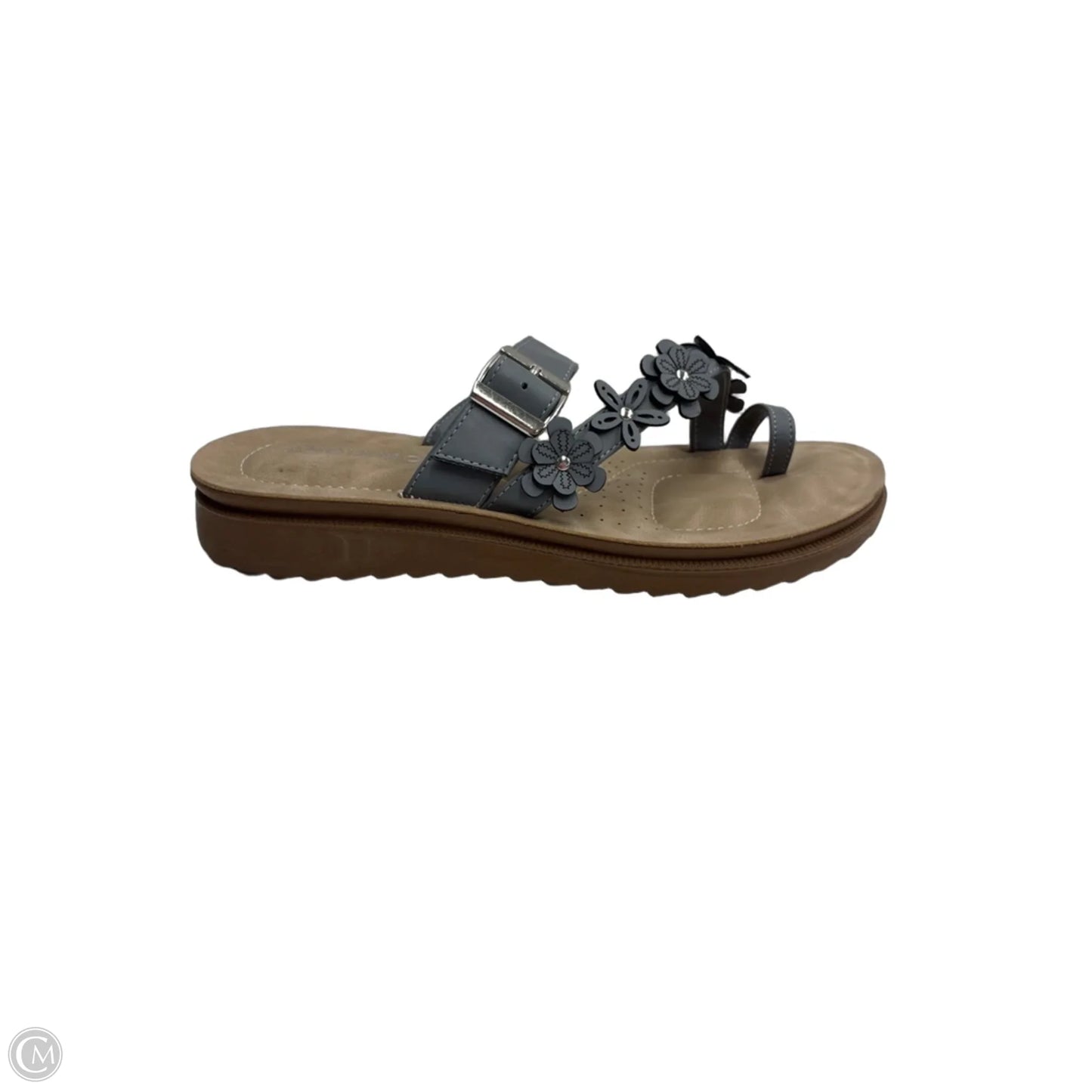 Sandals Flats By Cme In Grey, Size: 9