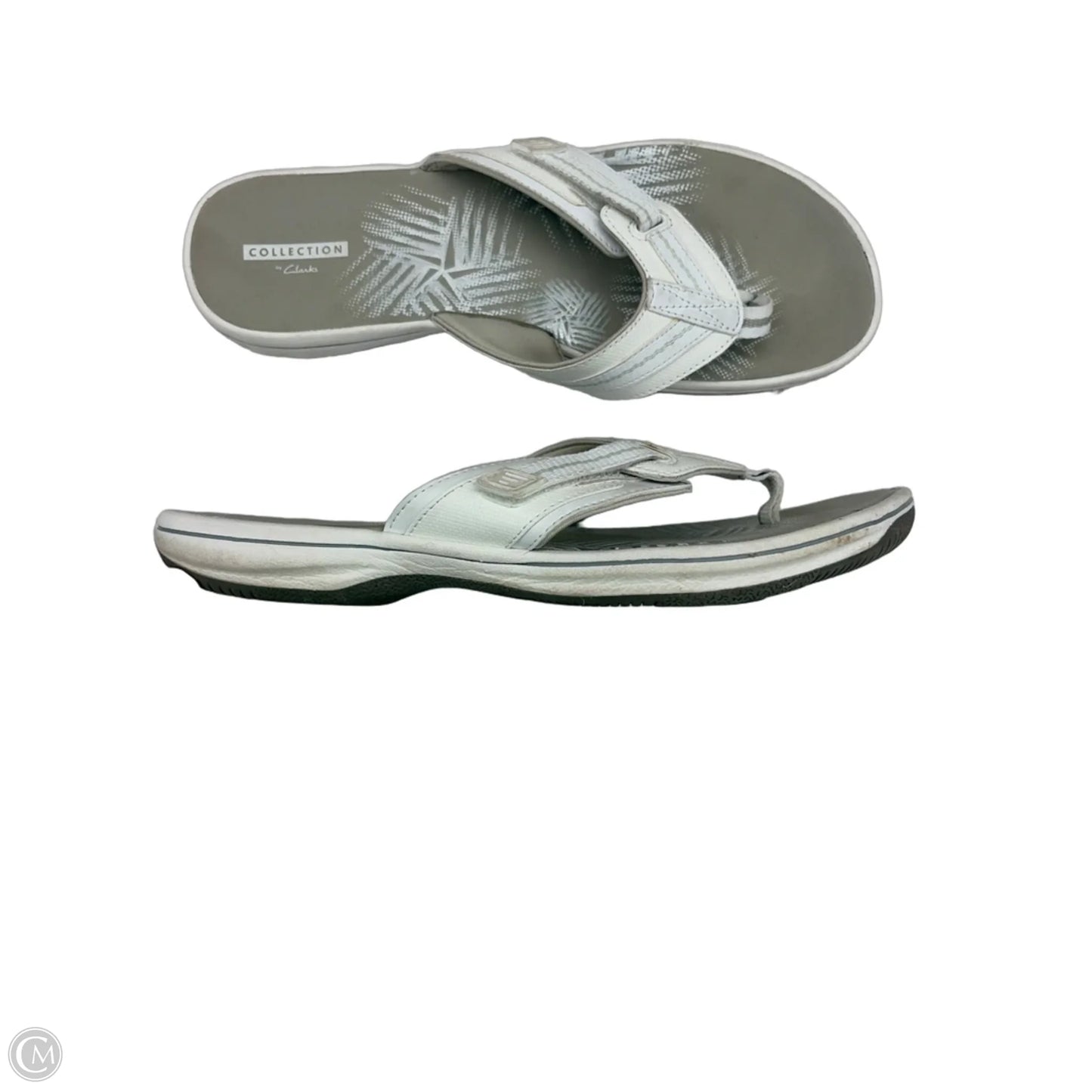 Sandals Flip Flops By Clarks In White, Size: 10