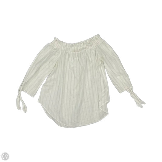 Blouse Designer By Michael Kors In Cream, Size: Xl