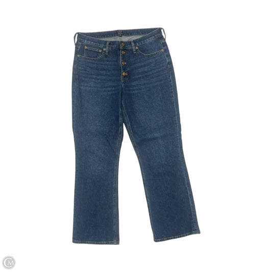 Jeans Flared By J. Crew In Blue Denim, Size: 10