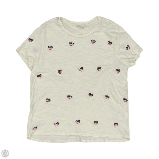 Top Short Sleeve By Lucky Brand In Blue Red & White, Size: Xl