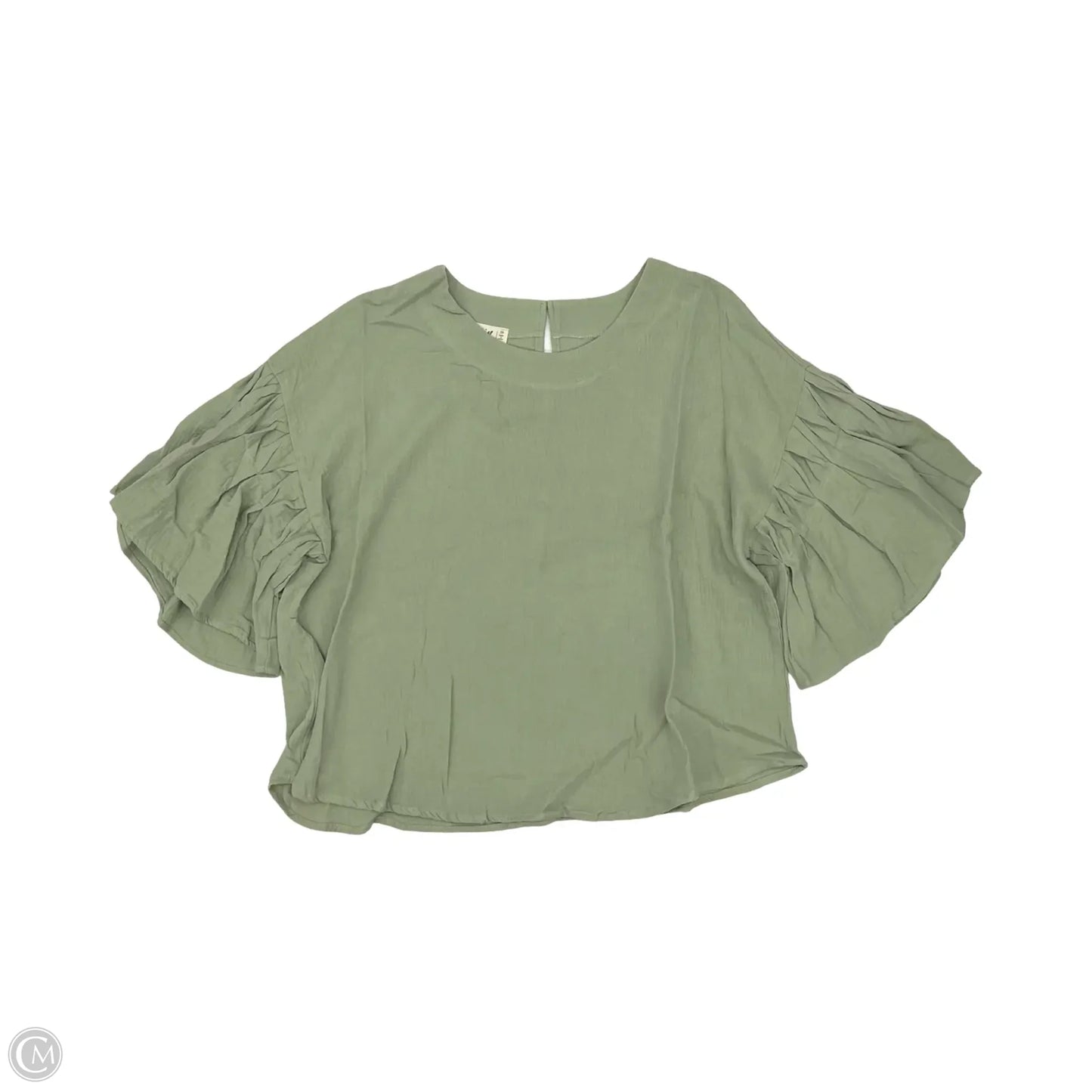 Blouse 3/4 Sleeve By New In In Green, Size: 2x
