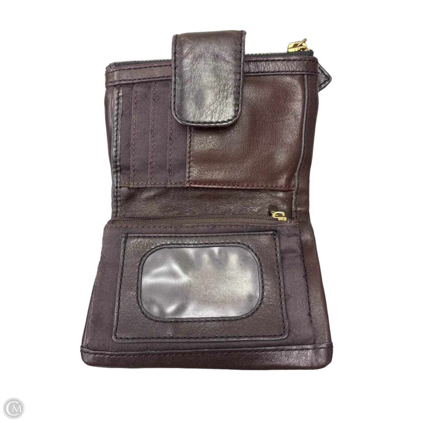 Wallet Leather By Fossil, Size: Medium