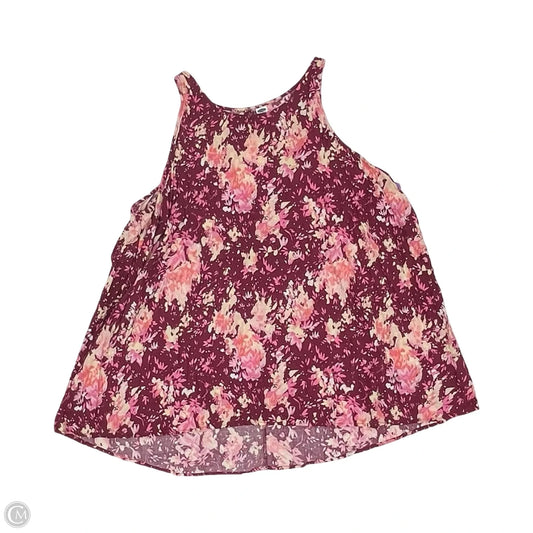 Top Sleeveless By Old Navy In Floral Print, Size: Xxl
