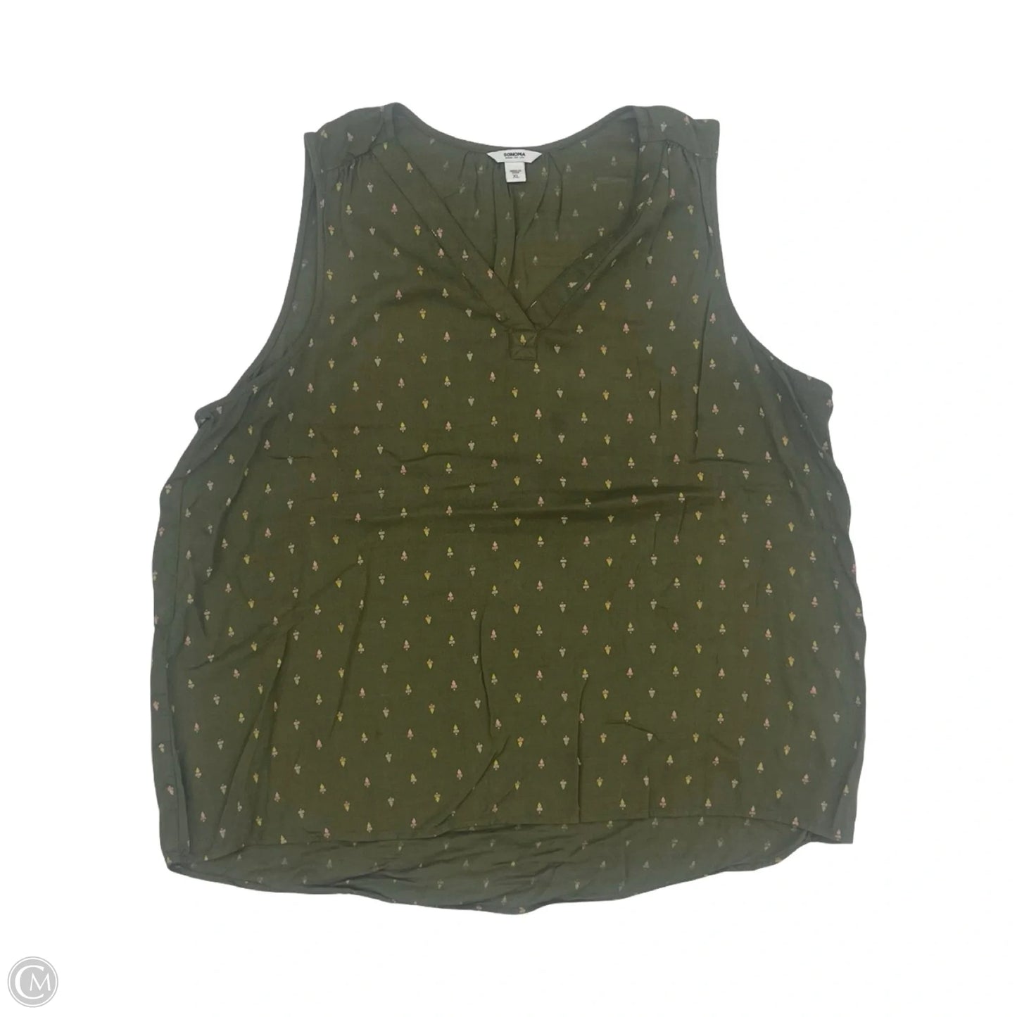Blouse Sleeveless By Sonoma In Green, Size: Xl