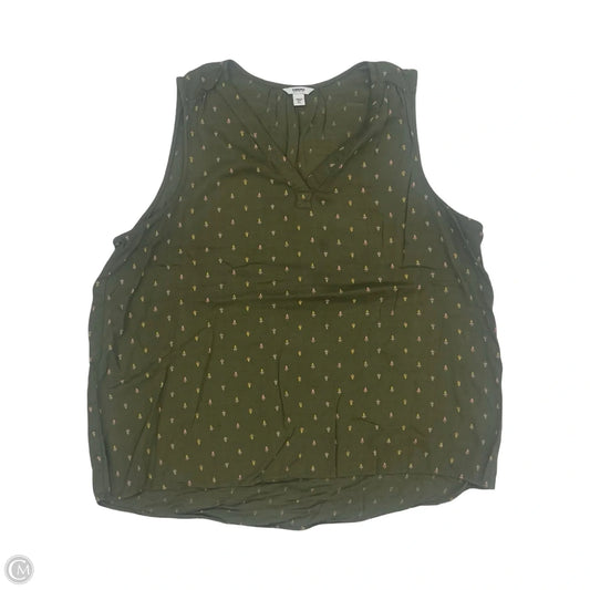 Blouse Sleeveless By Sonoma In Green, Size: Xl