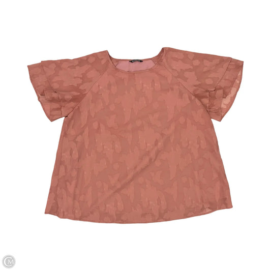 Blouse Short Sleeve By Bloomchic In Pink, Size: 1x