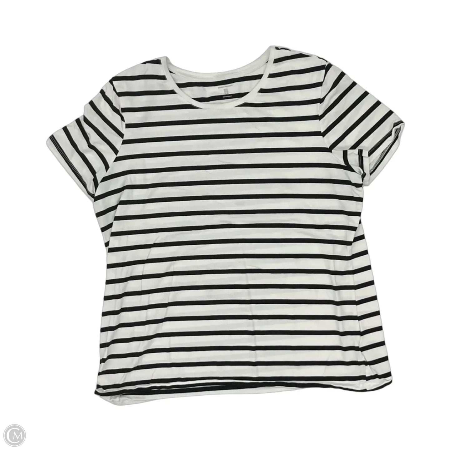 Top Short Sleeve By Amazon Essentials In Black & White, Size: Xxl