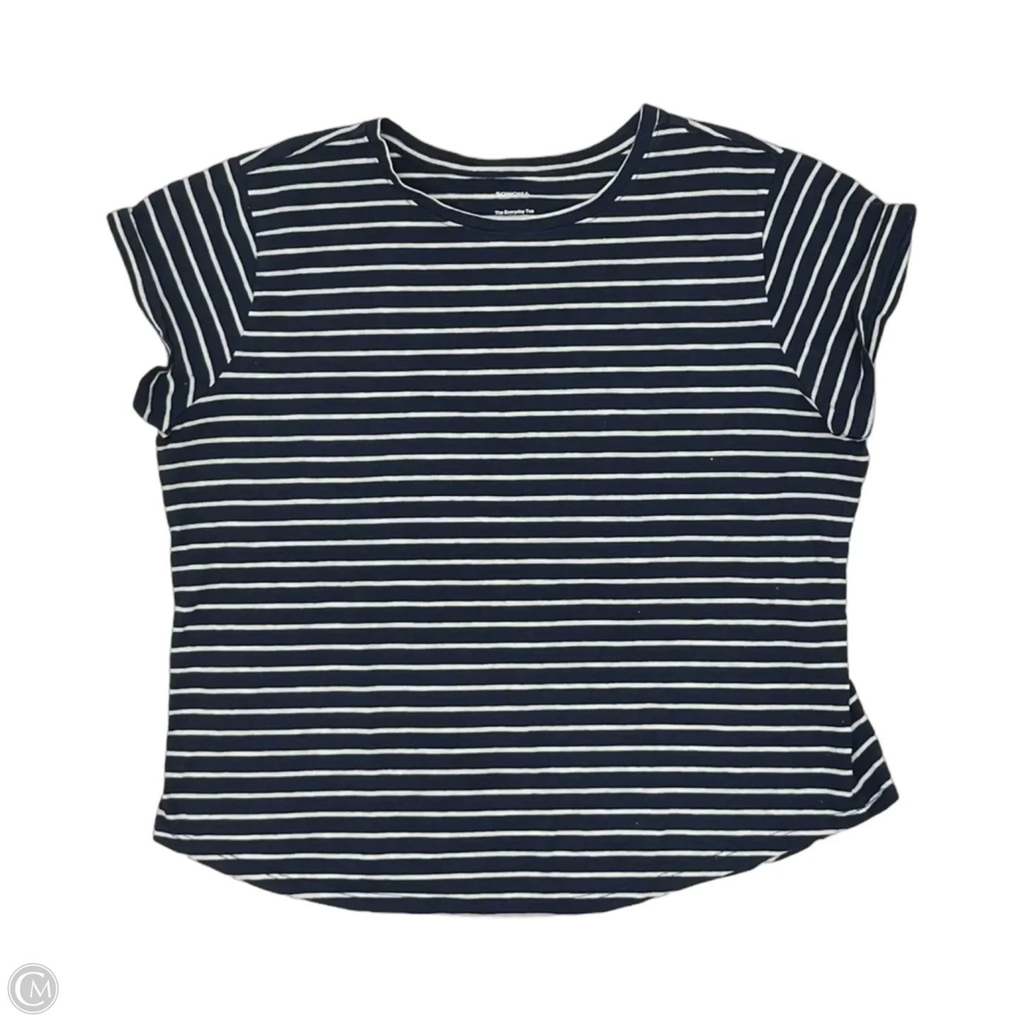 Top Short Sleeve By Sonoma In Striped Pattern, Size: Xxl