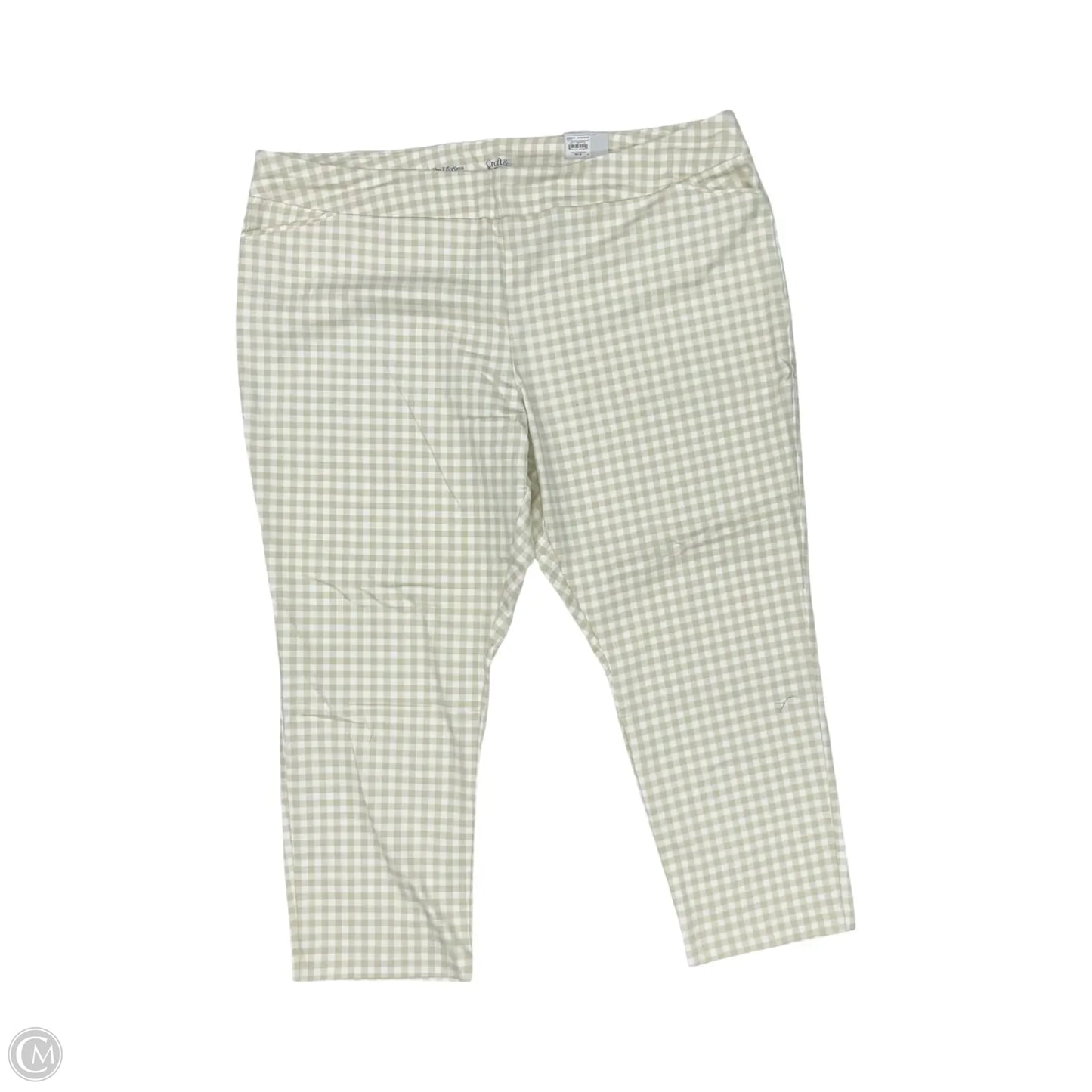 Pants Dress By Croft And Barrow In Tan & White, Size: 30