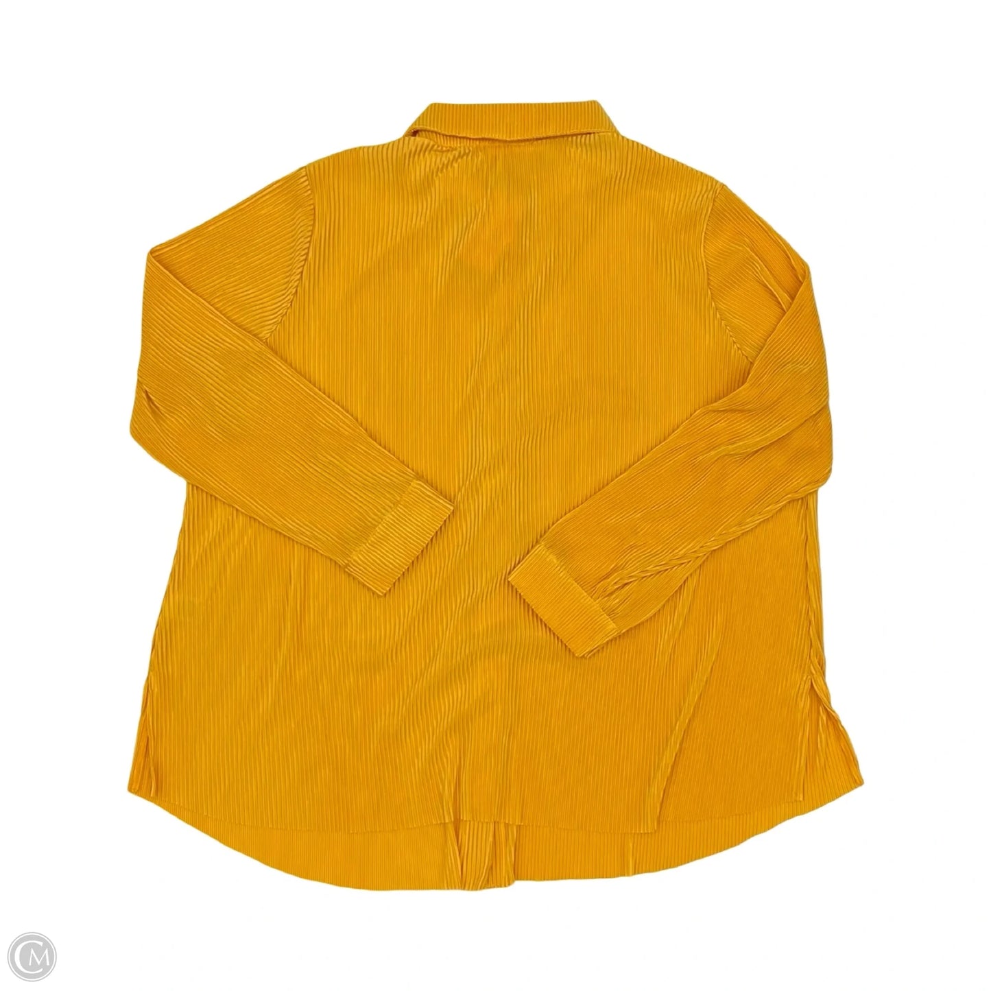 Blouse Long Sleeve By Cmf In Yellow, Size: 3x