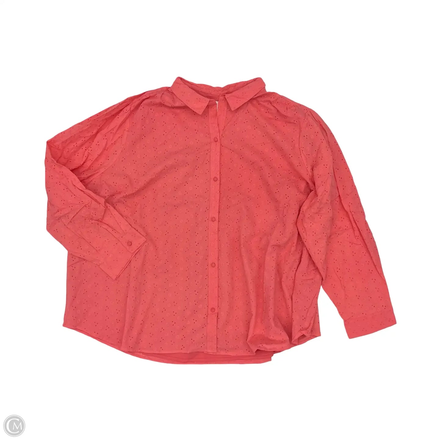 Blouse Long Sleeve By Lc Lauren Conrad In Orange, Size: 4x