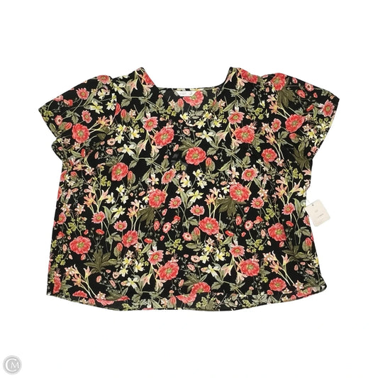 Blouse Short Sleeve By Lc Lauren Conrad In Floral Print, Size: 4x