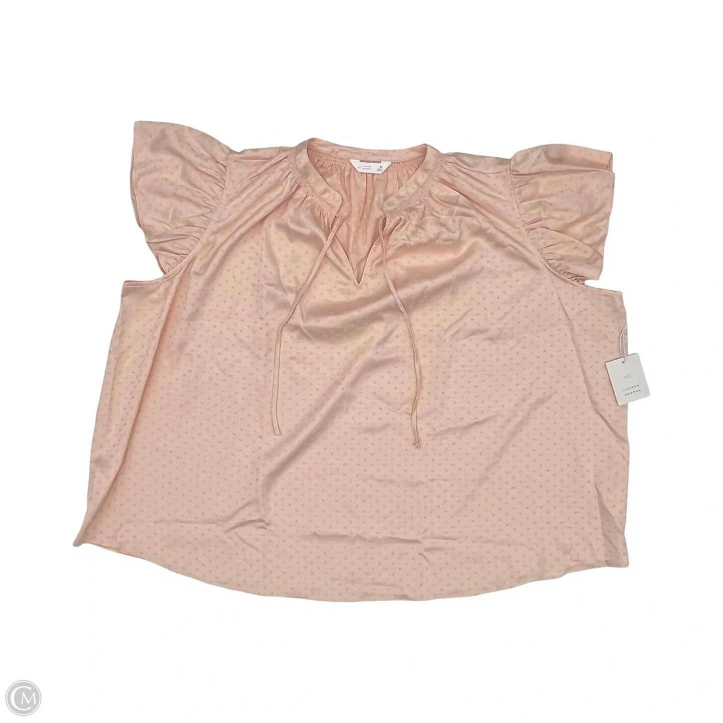 Blouse Short Sleeve By Lc Lauren Conrad In Peach, Size: 4x