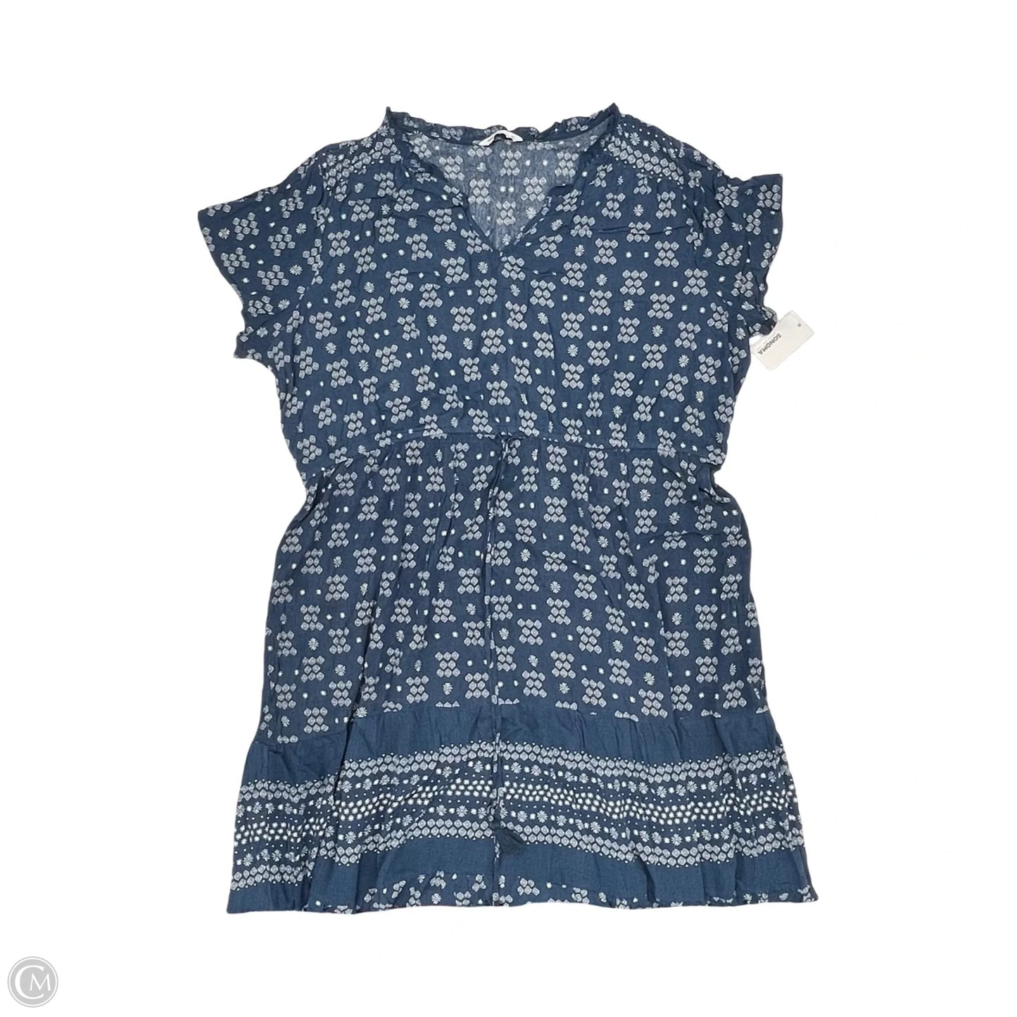 Dress Party Midi By Sonoma In Blue & Cream, Size: 6