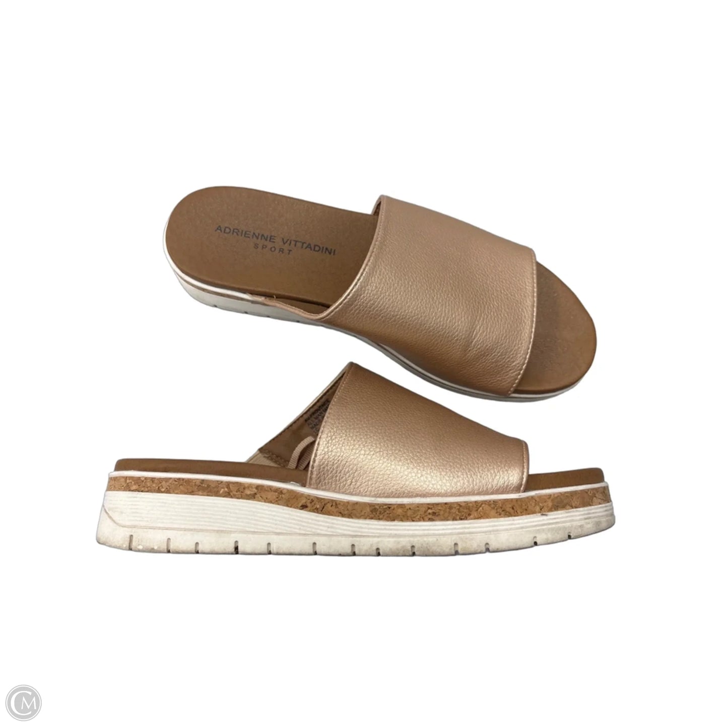 Sandals Flats By Adrienne Vittadini In Rose Gold, Size: 8