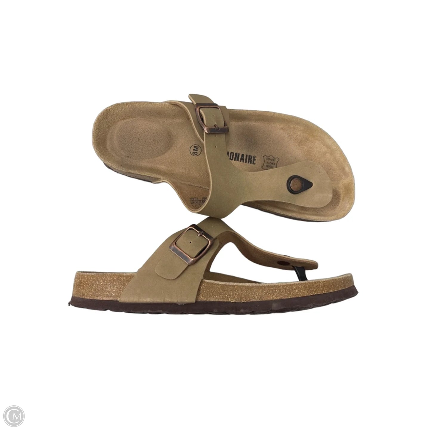 Sandals Flats By Cushionaire In Brown, Size: 8