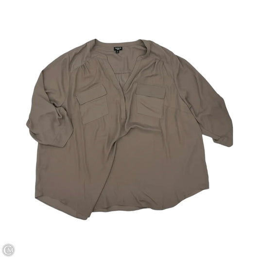 Top 3/4 Sleeve By Torrid In Brown, Size: 4x