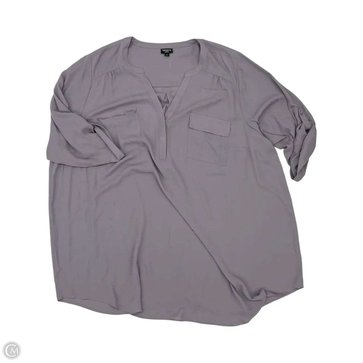 Tunic 3/4 Sleeve By Torrid In Purple, Size: 4x