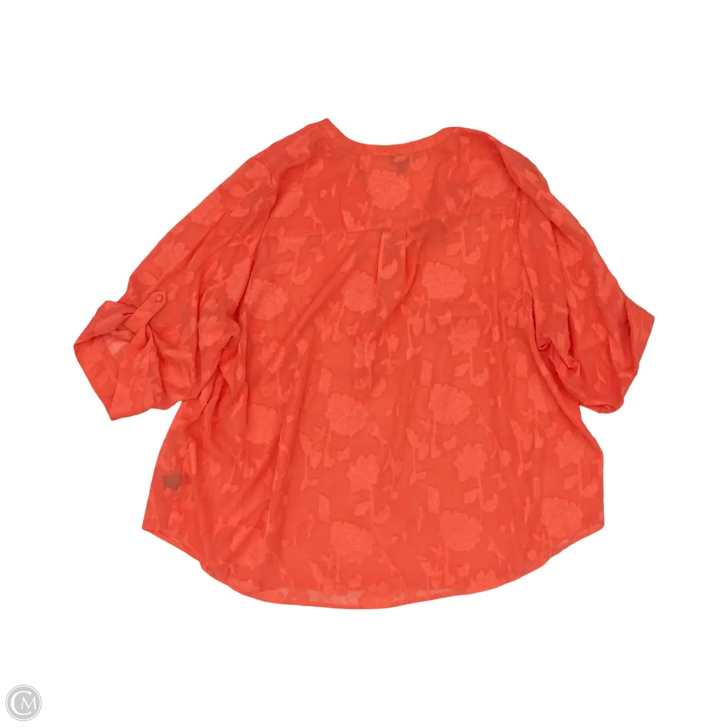 Blouse 3/4 Sleeve By Torrid In Orange, Size: 4x