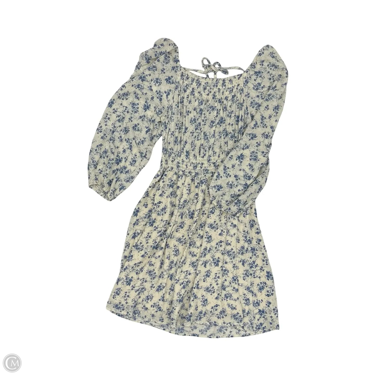 Dress Party Short By Cmf In Blue & Cream, Size: M