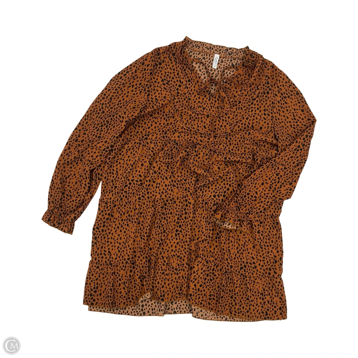 Dress Party Short By Clothes Mentor In Leopard Print, Size: L