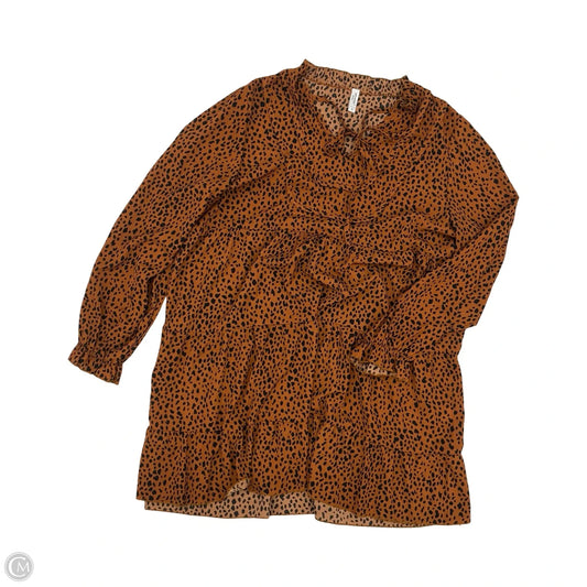 Dress Party Short By Clothes Mentor In Leopard Print, Size: L