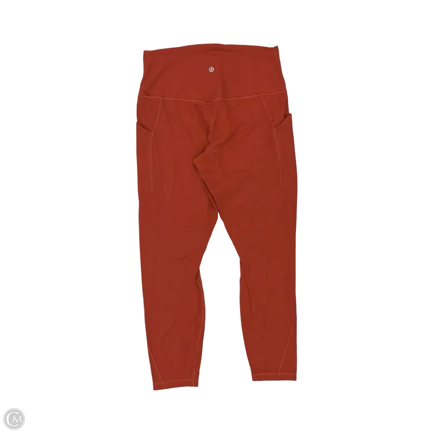Athletic Leggings By Lululemon In Orange, Size: M