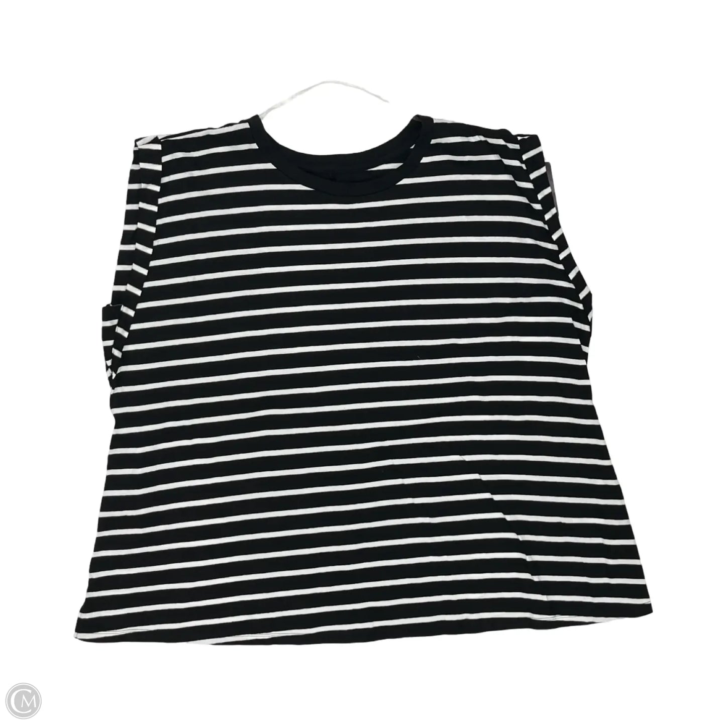 Top Short Sleeve By Ava & Viv In Striped Pattern, Size: 3x