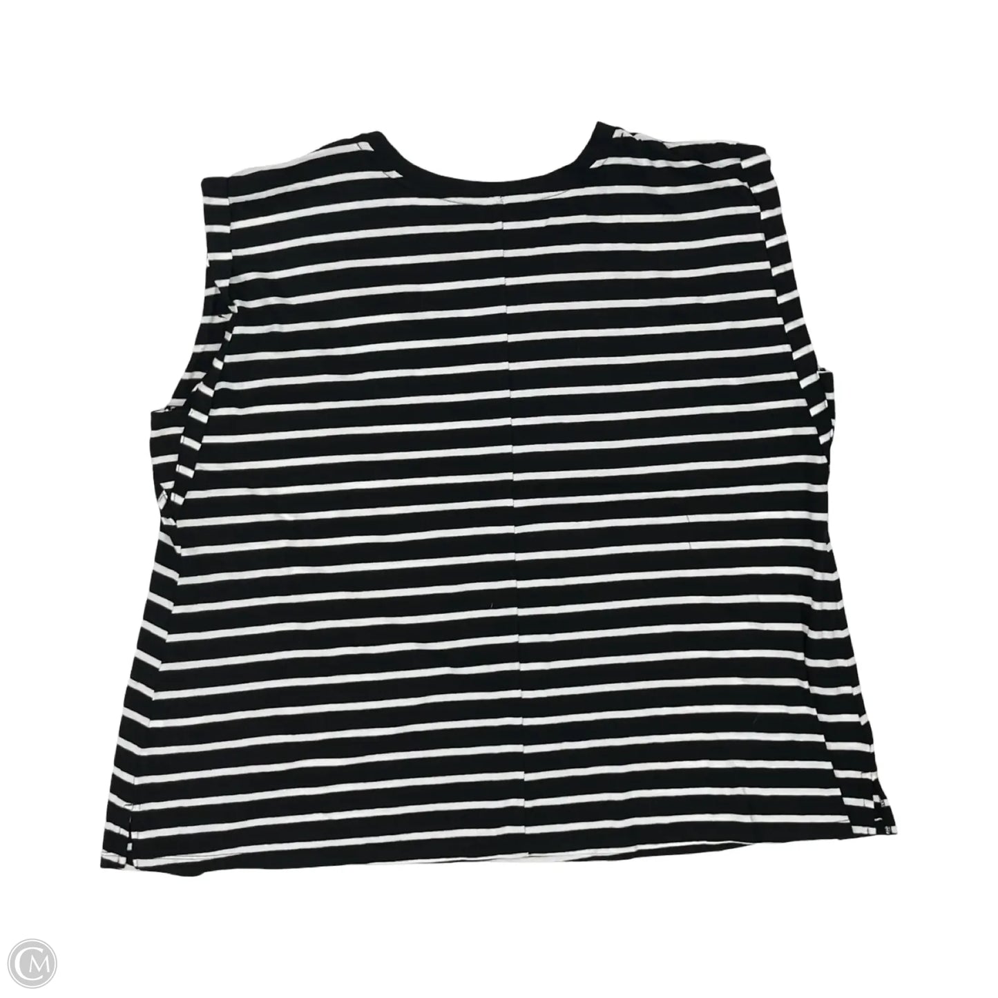 Top Short Sleeve By Ava & Viv In Striped Pattern, Size: 3x