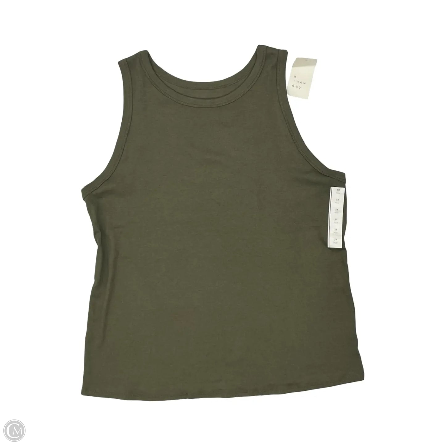 Tank Top By A New Day In Green, Size: 3x