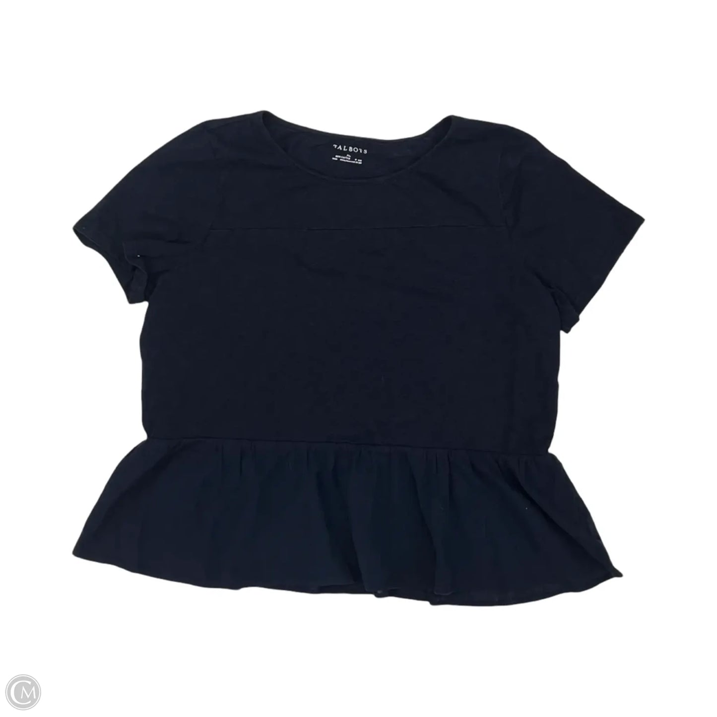 Top Short Sleeve By Talbots In Navy, Size: Xl