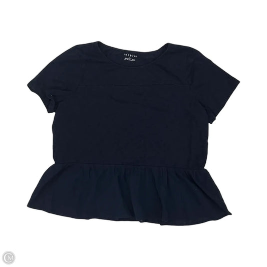 Top Short Sleeve By Talbots In Navy, Size: Xl