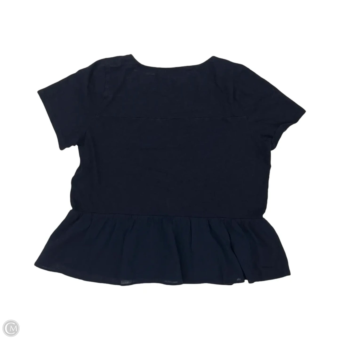 Top Short Sleeve By Talbots In Navy, Size: Xl