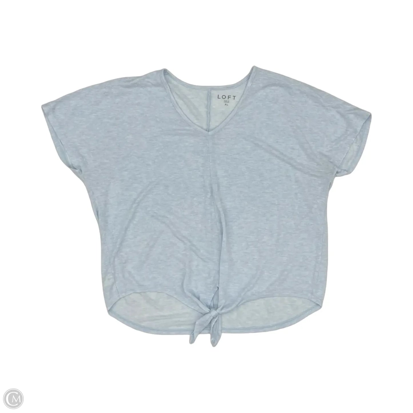 Top Short Sleeve By Loft In Blue, Size: Xl